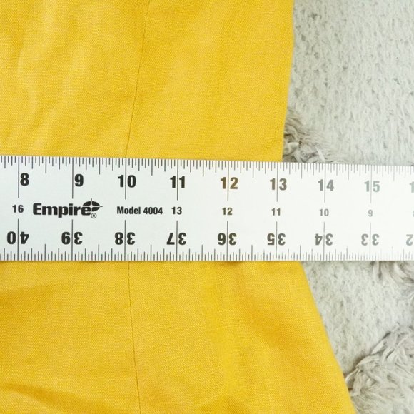 Reformation Midi Dress Womens 6 Mustard Yellow 100% Linen - Picture 6 of 11